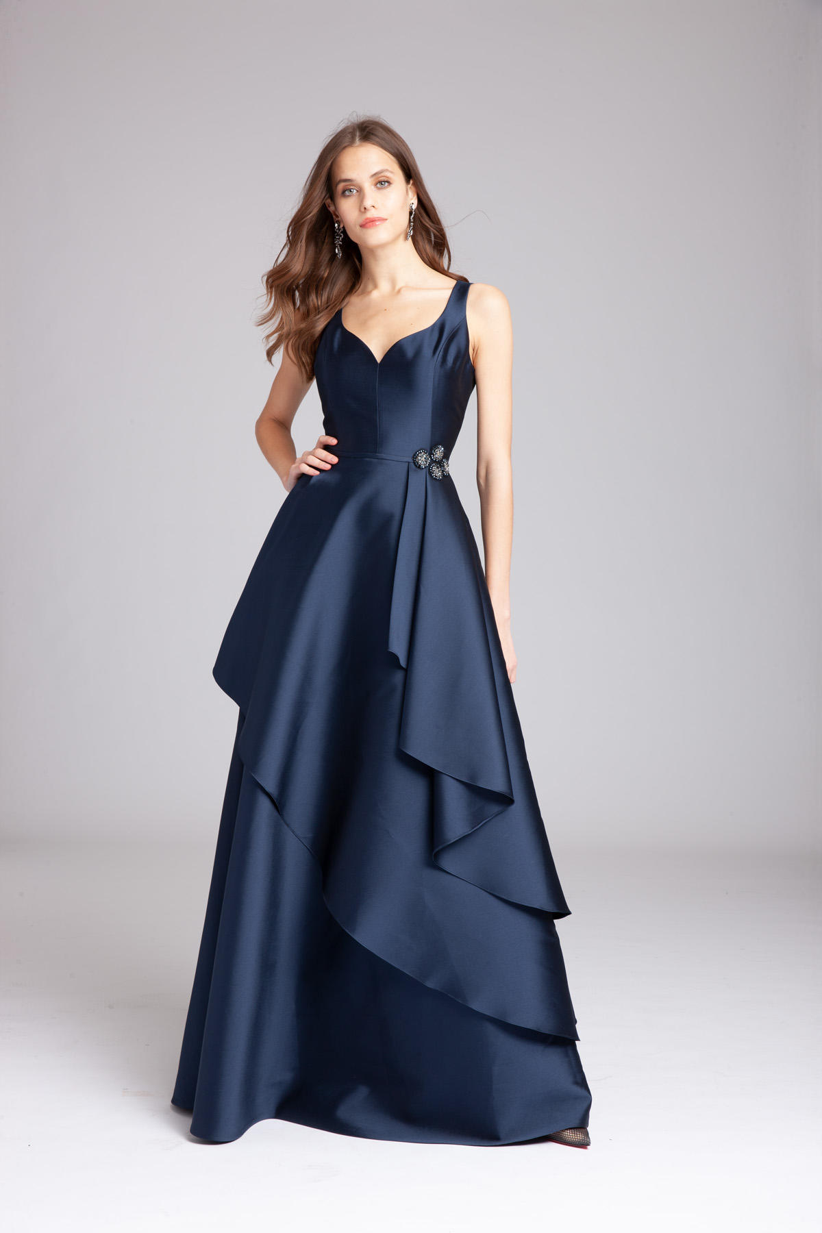 tiered gown