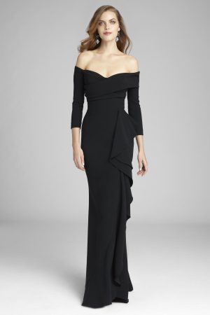 SHOULDER RUFFLE GOWN - sz 4 - Image 2