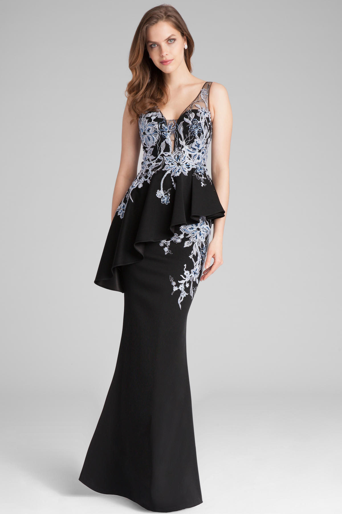 Embellished Illusion Sleeveless Peplum Gown – Mac Duggal