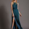Draped Satin Gown