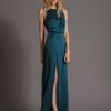 Draped Satin Gown - Image 3