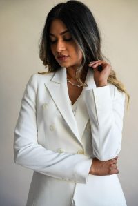 Bayley Blazer in White