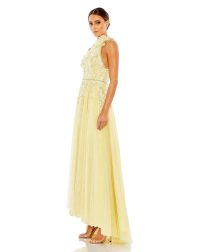 High Neck Lemon Gown size 8 - Image 3