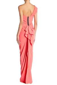 Coral Back Ruffled Dress - Image 2