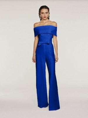 Royal Blue Off Shoulder Jumpsuit Size 10