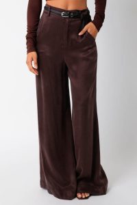 Alexi Wide Leg Pant ash brown small