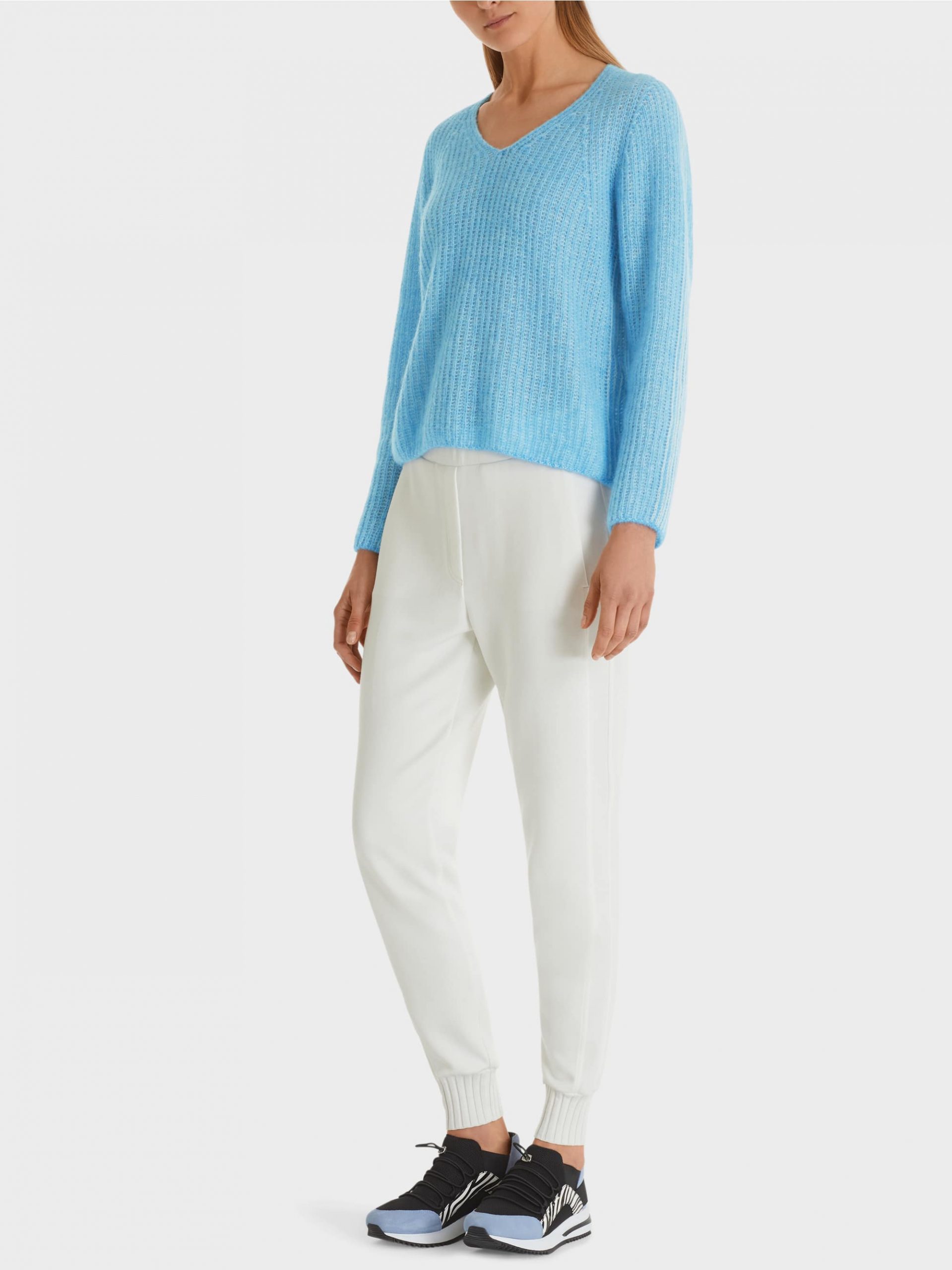 Blue Ribbed Sweater Fredas