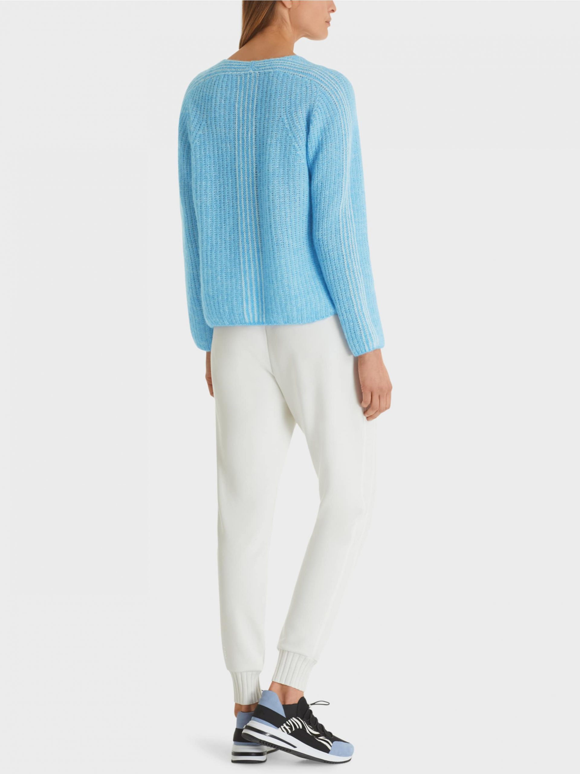 Blue Ribbed Sweater Fredas