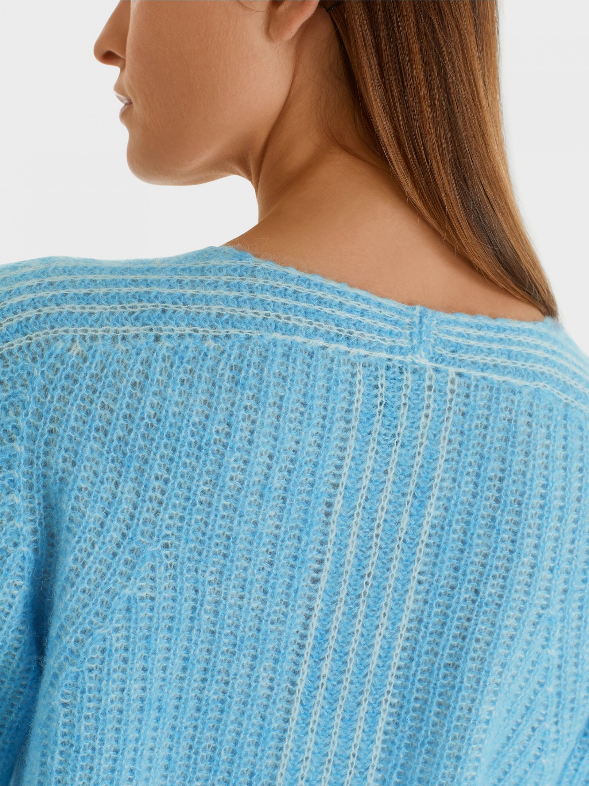 Blue Ribbed Sweater Fredas