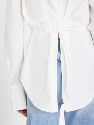 Slit Back Waist Tie Shirt - MEDIUM - Image 5