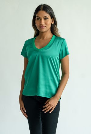 Veronica Shirt in Forest Green