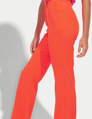 Lucca Crepe Pant in Papaya - Image 3