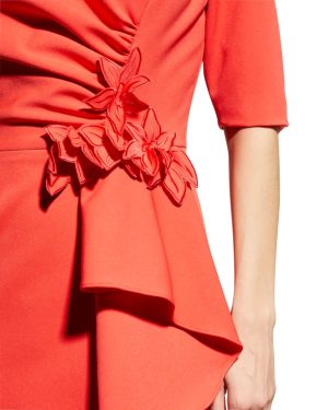 Kim Crepe Dress in Tangerine - Image 6