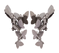 Oreechini Butterfly Earring in Ruthenium