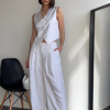 Freda's Silk Vest in ivory - Image 2
