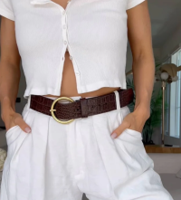 Vika Barcelona Belt in Acorn