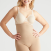 high waist thigh shaper in almond