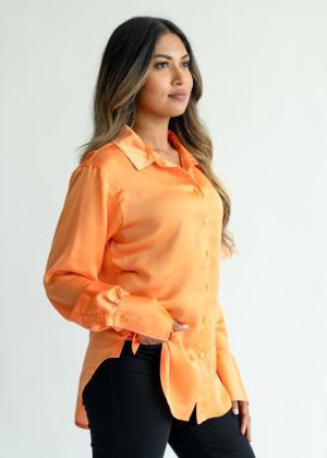 Nala Blouse in Orange - LARGE