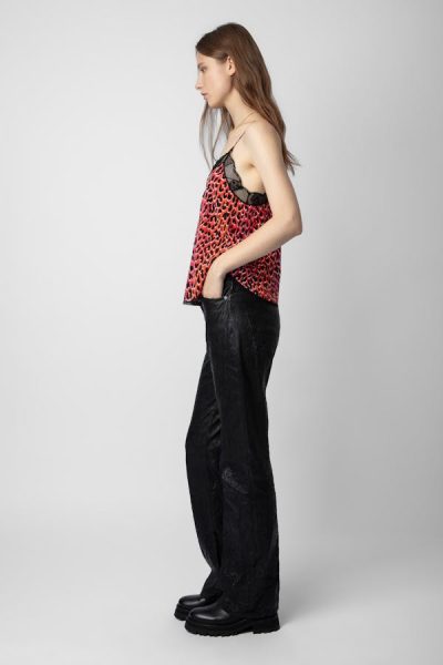 Christy Leopard Silk Camisole - small - Image 3
