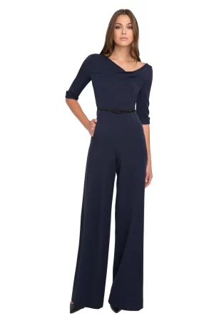 Jackie O Jumpsuit in Navy