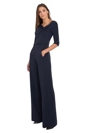 Jackie O Jumpsuit in Navy - Image 2