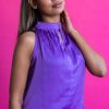 Kelly Halter Neck in Purple - XL