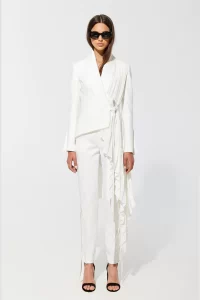 Peggy tuxedo jacket in off white