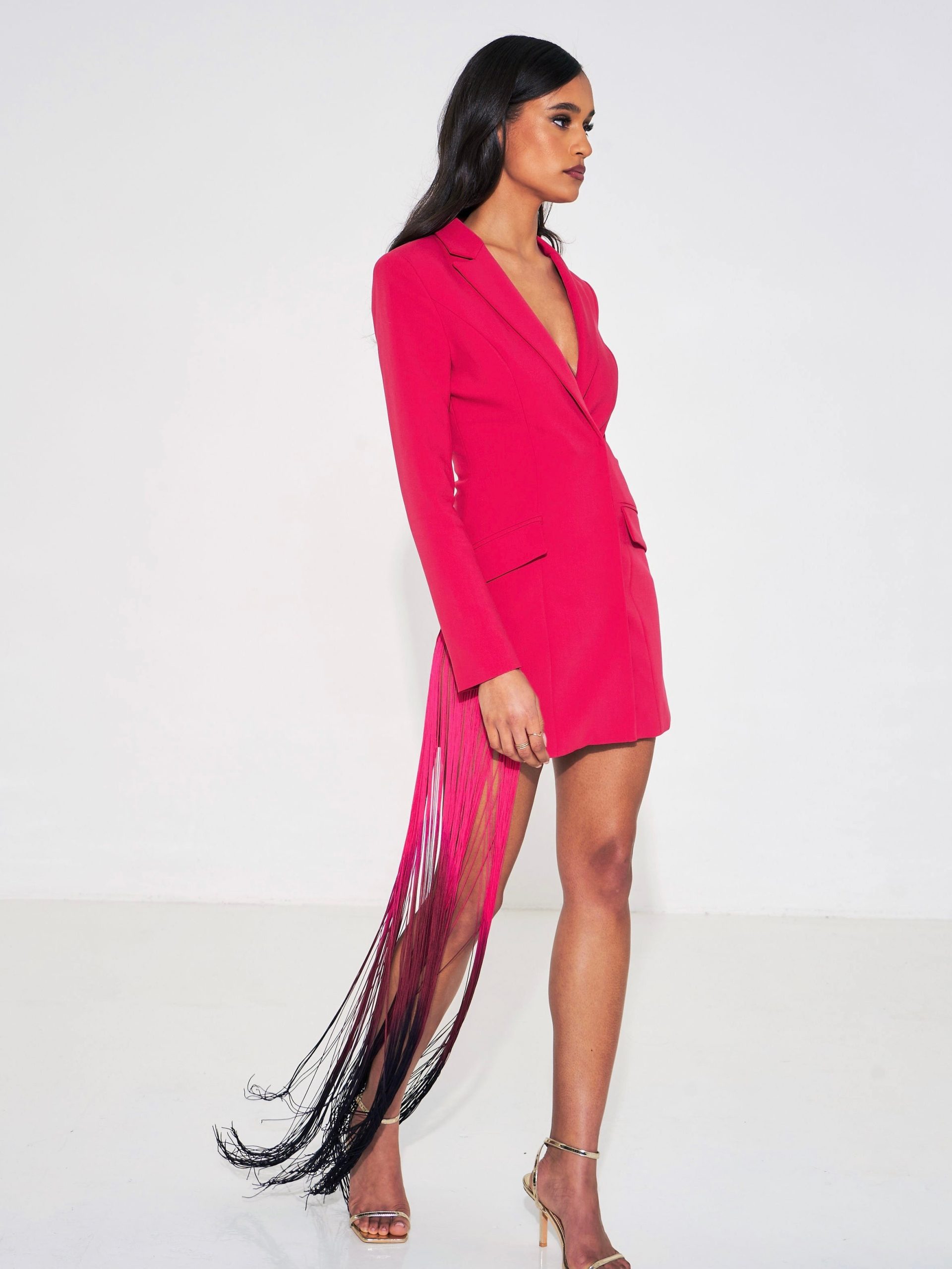 Hot pink 2025 blazer dress