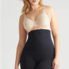 High waist thigh shaper in black