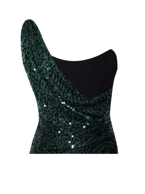 Umme Sequin Emerald Green Gown - Image 2