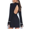 Quilla Feather Crystal Blazer Dress - Image 8