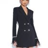 Quilla Feather Crystal Blazer Dress - Image 9