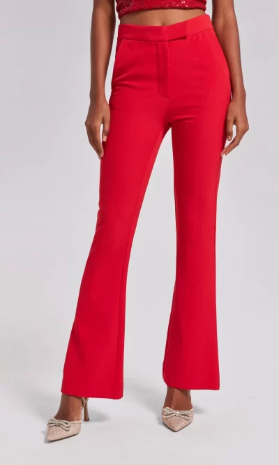 Lucca Crepe Pant in Rouge - sz 8 - Image 2
