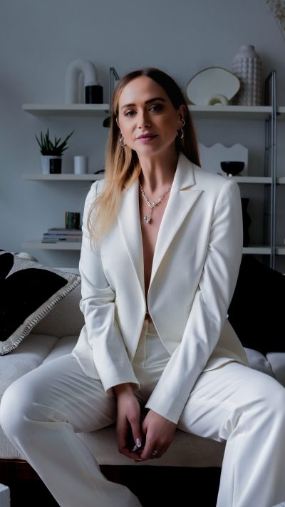 Chloe Blazer in white sz 20 - Image 7