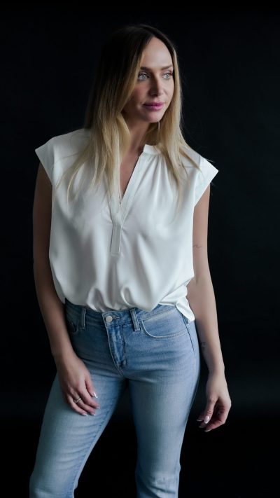 Lucy Top in ivory - XL