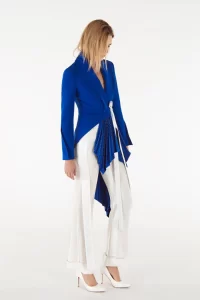 Peggy Royal Blue Tuxedo Jacket - Image 2