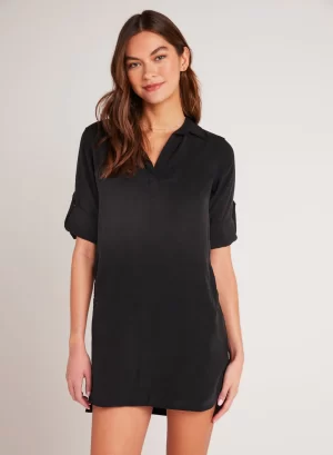 A-Line Shirt Dress in vintage black - XL