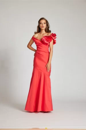 Kimmie Gown in tangerine - Image 3