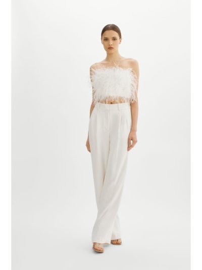 Zina Feather Bustier in white - S - Image 4