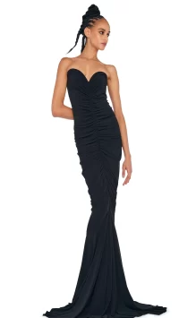 Rayas Shirred Fishtail Gown - Image 4