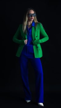 Gretta Pant in royal blue crepe - Image 2