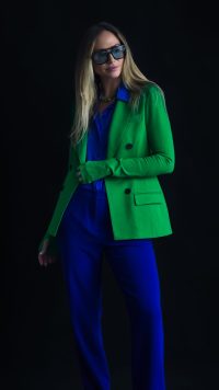 Gretta Pant in royal blue crepe - Image 3