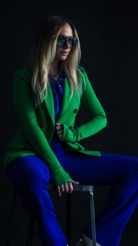 Gretta Pant in royal blue crepe - Image 4