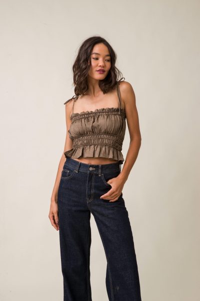 UNA SMOCKED TOP large