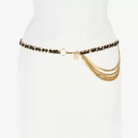 Katina Pebbled belt in black gold - Image 2