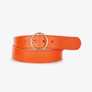 Aviva Pebbled belt in scarlett bliss