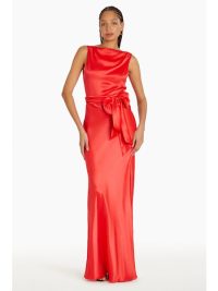 ROSEMARY SILK MAXI in crimson