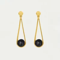 Mini Ipanema Earrings in black onyx - Image 2