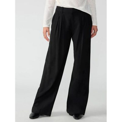 Slouchy Gab Trouser Pant in black - Image 2
