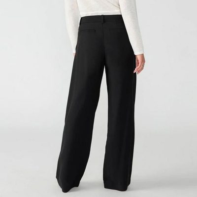 Slouchy Gab Trouser Pant in black - Image 3